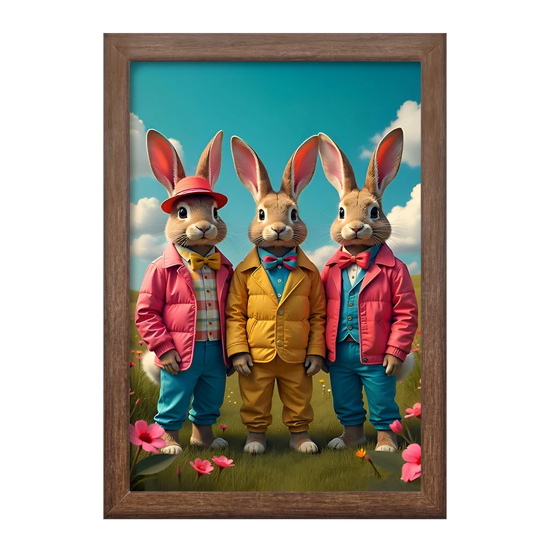 تابلو خندالو طرح خرگوش کد F9926