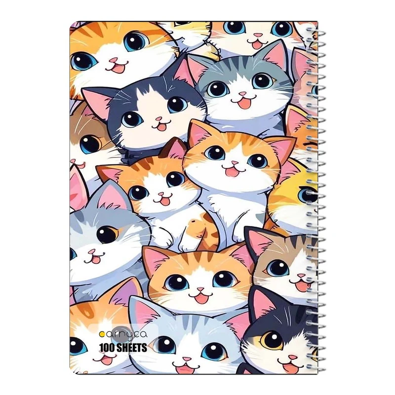دفتر مشق 100 برگ سیمی کارنیکا طرح گربه Cat کد 48058
