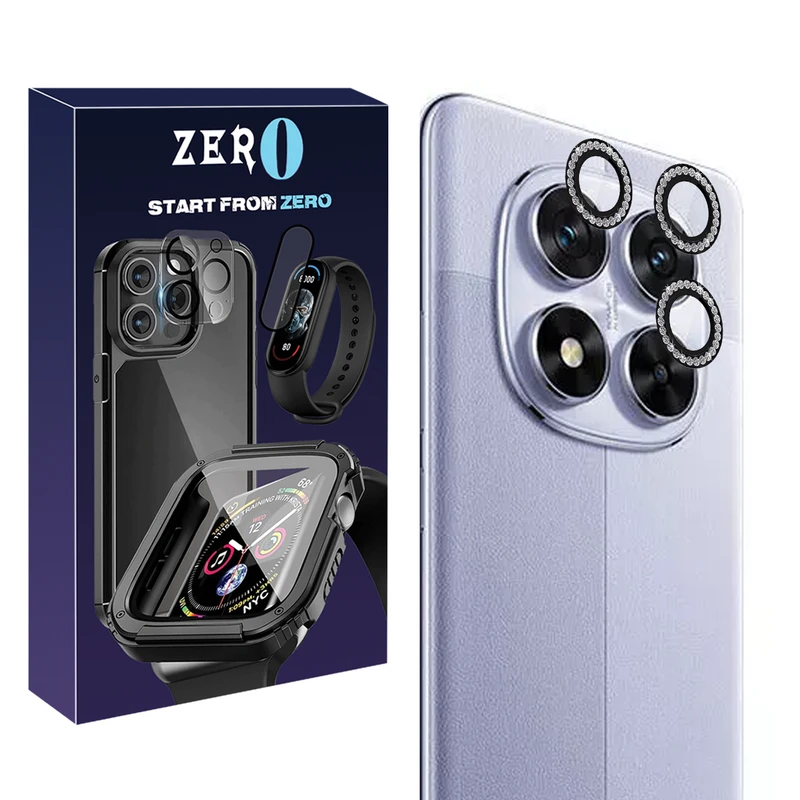 محافظ لنز دوربین زیرو مدل Ring Diamond ZR مناسب برای گوشی موبایل شیائومی Note 14 Pro