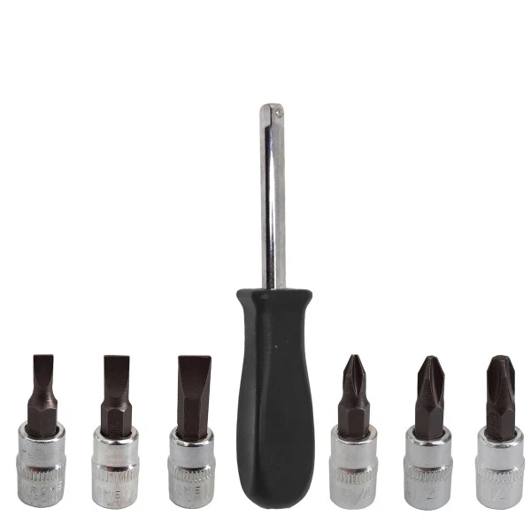 مجموعه 7 عددی پیچ گوشتی بکسی و سری پیچگوشتی  مدل DR-3001 سایز 1.4 میلی متر
