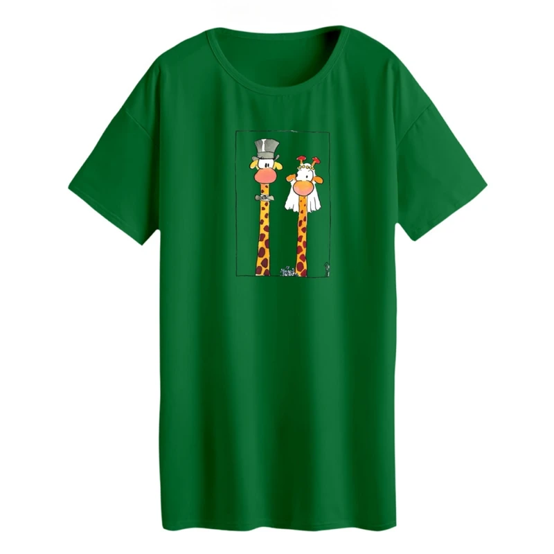 تی شرت لانگ آستین کوتاه زنانه مدل زرافه کد 8