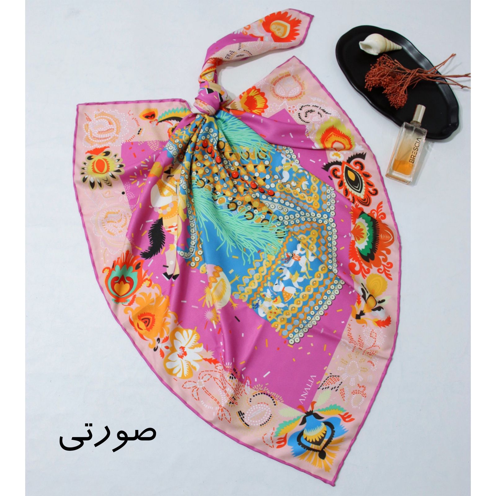 روسری زنانه مدل ابریشم توییل کد 5085 -  - 33