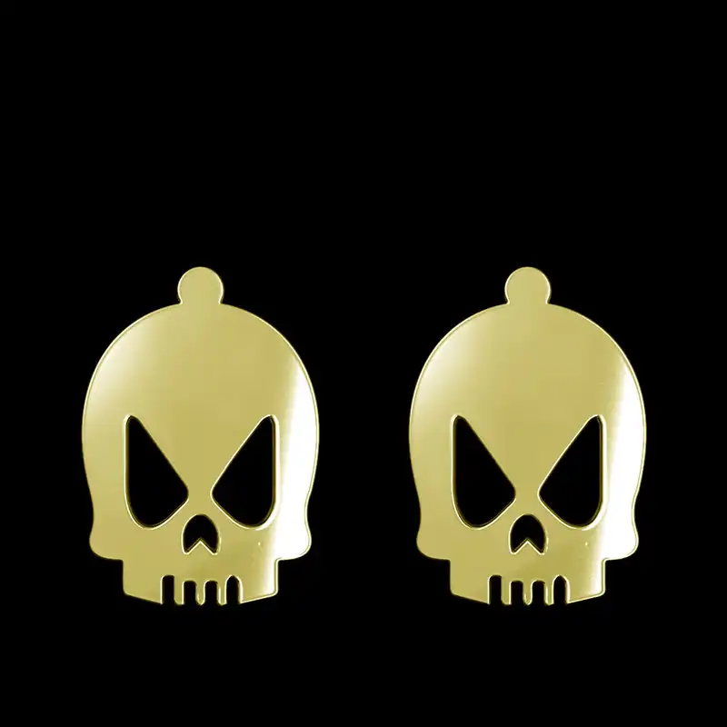 گوشواره طلا 18 عیار زنانه مدوپد مدل جمجمه کد GA1-15710