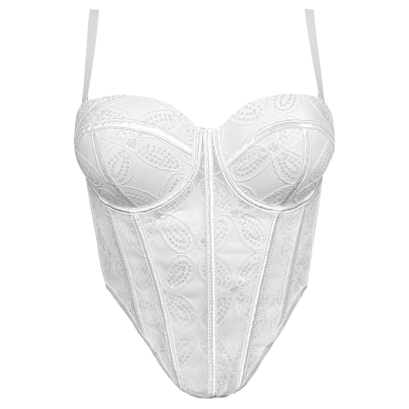 سوتین فنردار زنانه ماییلدا مدل پولکی بلند کد 5303-007