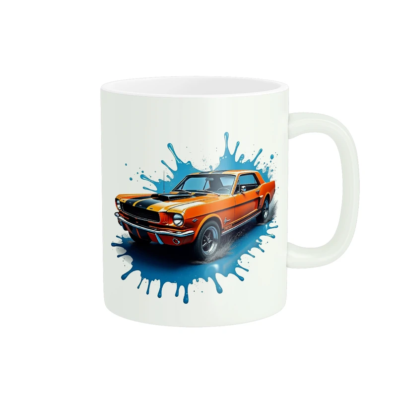 ماگ پادآفرین مدل ماشین موستانگ ford mustang کارتونی کد 025