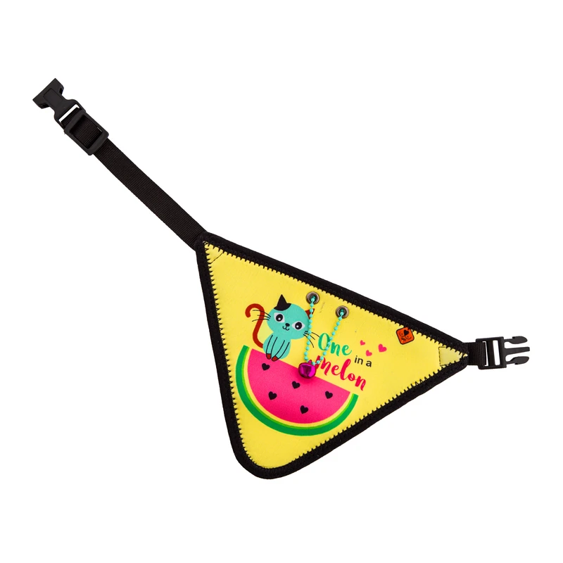 دستمال گردن سگ و گربه تادو طرح زنگوله دار کدD108 سایز XL