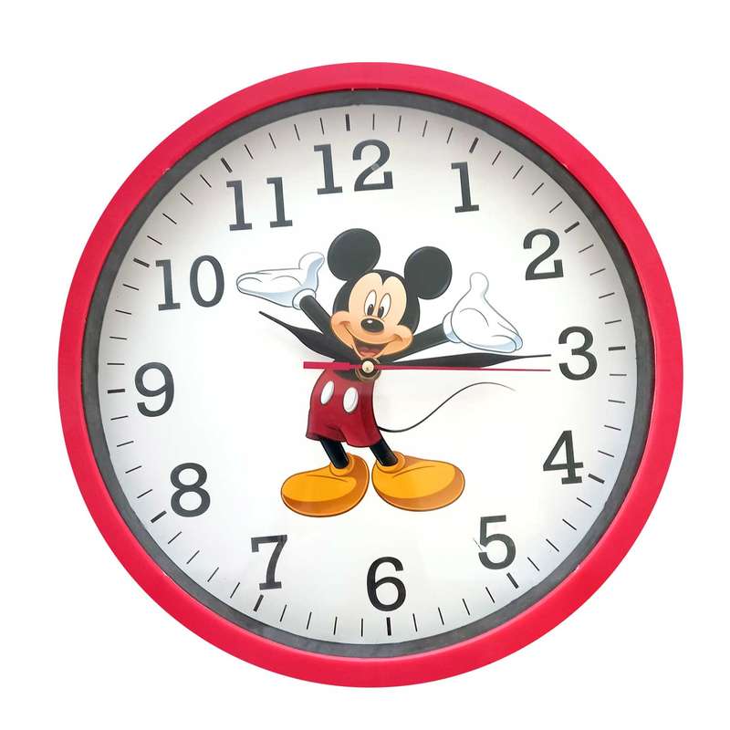 ساعت دیواری کودک مدل میکی ماوس خندان کد TAlin-Mickey-5-7-8