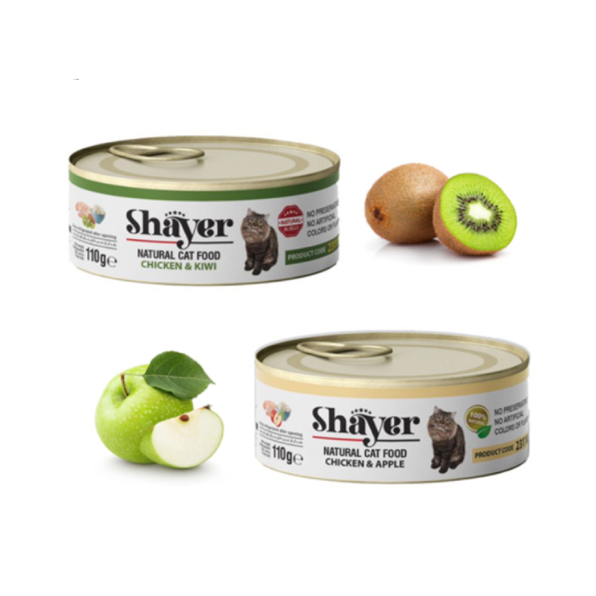 کنسرو غذای گربه شایر مدل Natural وزن 110 گرم بسته 2 عددی