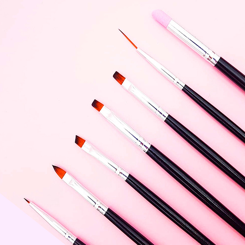 قلم موی طراحی ناخن لمون مدل DE7 مجموعه 7 عددی