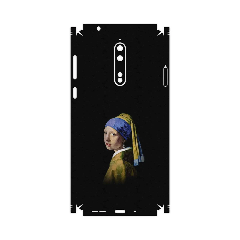 برچسب پوششی ماهوت مدل Girl with a Pearl Earring of Vermeer-FullSkin مناسب برای گوشی موبایل نوکیا 8