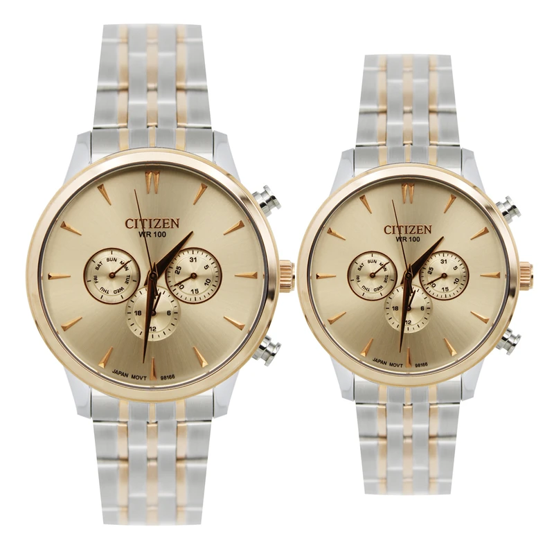 ست ساعت مچی عقربه‌ای کوارتز زنانه و مردانه سیتی زن مدل 98166sha