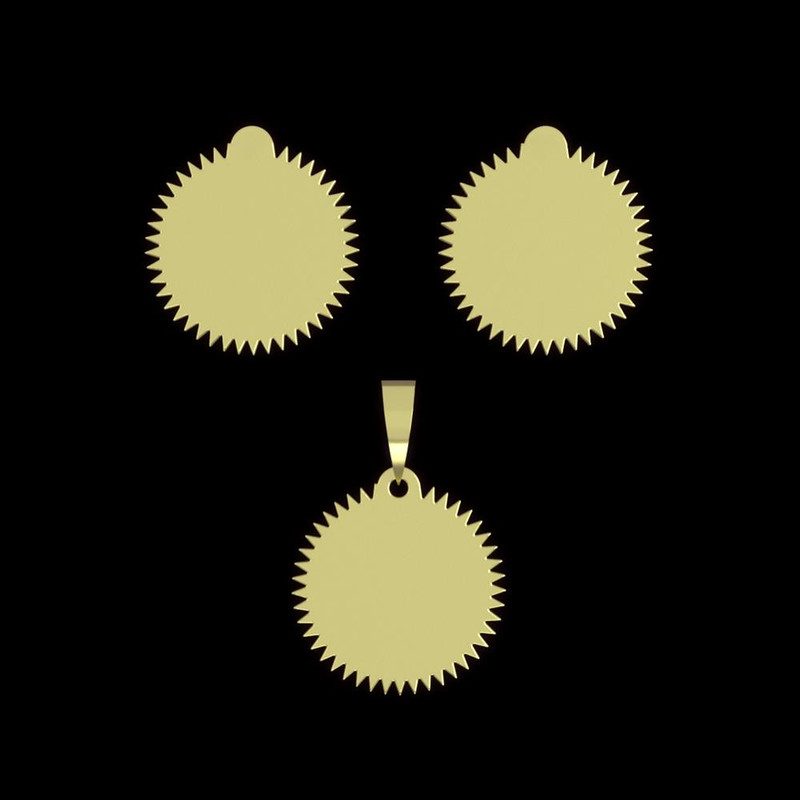 نیم ست طلا 18 عیار زنانه مدوپد مدل ستاره کد NA15441