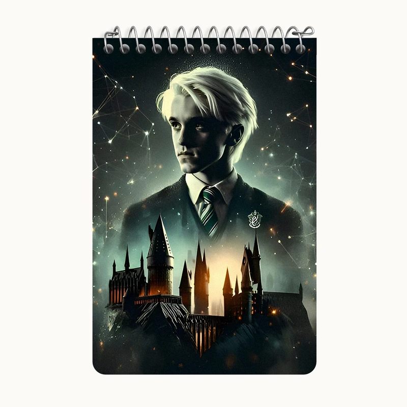 دفتر یادداشت 50 برگ خندالو طرح مالفوی هری پاتر (Harry Potter) کد F9992