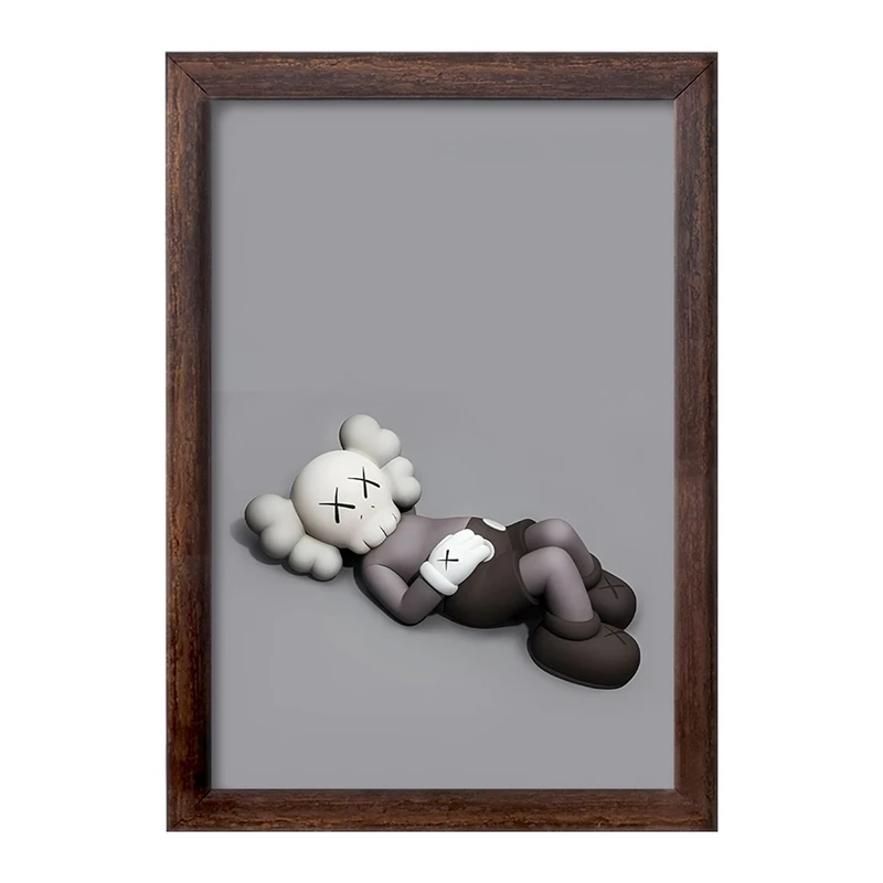 تابلو خندالو طرح عروسک کاز (kaws) کد F3990