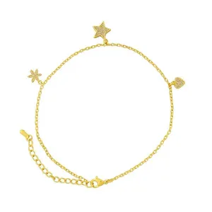 پابند زنانه ژوپینگ مدل قلب گل ستاره