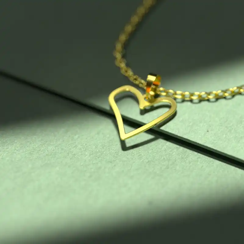گردنبند طلا 18 عیار زنانه مدوپد مدل قلب کد E3-1-1203