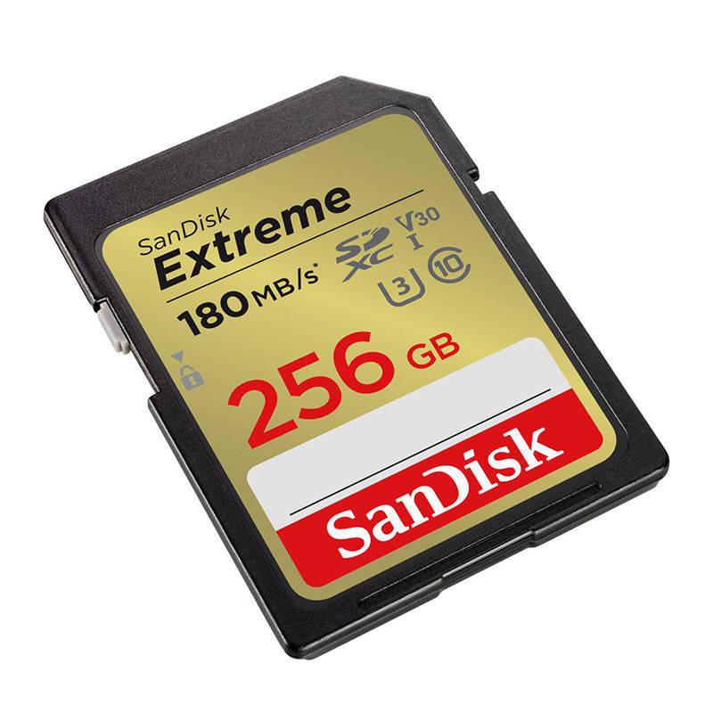کارت حافظه SDXC سن دیسک مدل Extreme  کلاس 10 استاندارد UHS-I U3 سرعت 180MBps ظرفیت 256 گیگابایت