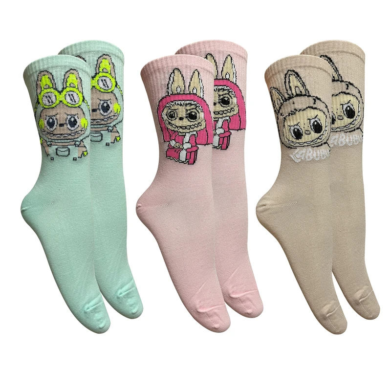 جوراب ساق بلند زنانه تن پوش هنگامه مدل کش اسپرت لبوبو نخ هندی بسته 3 عددی