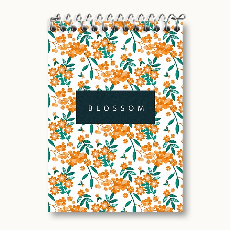 دفتر یادداشت 50 برگ خندالو مدل پترن گل گلی کد N162