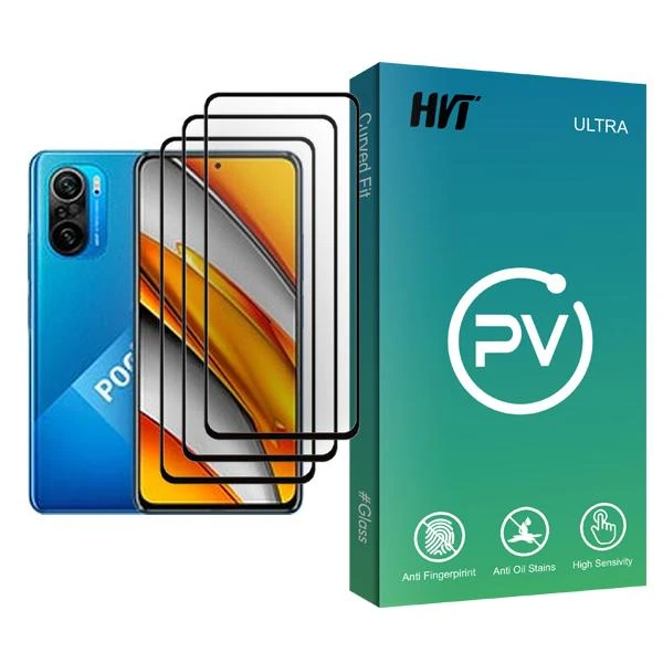 محافظ صفحه نمایش اچ وی تی مدل PV Glass MIX003 مناسب برای گوشی موبایل شیائومی Poco F3 بسته سه عددی
