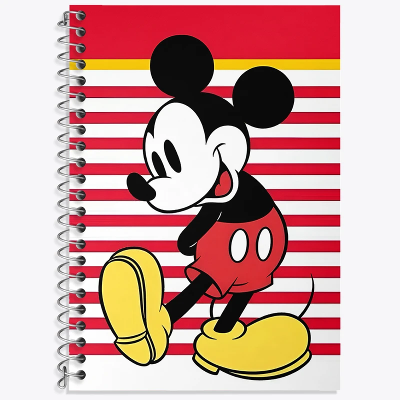 دفتر زبان 50 برگ خندالو مدل دو خط طرح میکی موس کد N2873