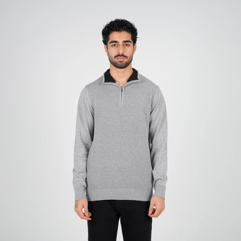 پلیور یقه ایستاده مردانه پاتن جامه مدل 304021040022999