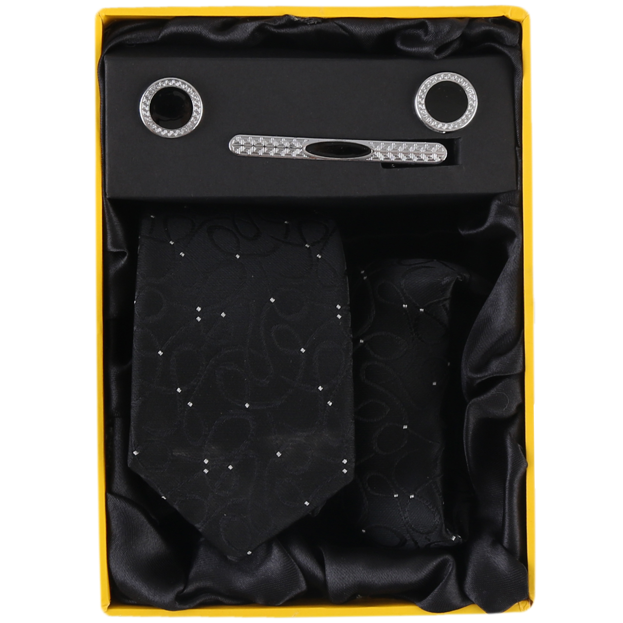 ست کراوات و دستمال جیب و دکمه سردست مردانه فرانکو فروزی مدل Fg-101826