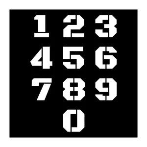  شابلون باتیس آرت طرح اعداد کد 795