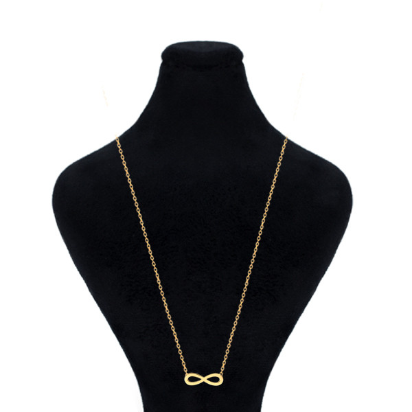 گردنبند طلا 18 عیار زنانه ماوی گالری مدل بی نهایت لیزری