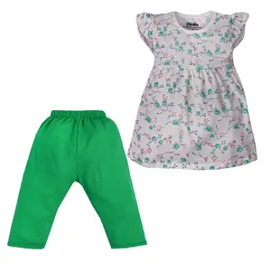 ست تی شرت و شلوارک دخترانه چیندکا مدل آستین فرشته کد 226