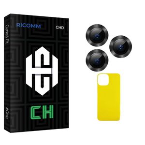 محافظ پشت گوشی ریکام مدل CH Glass FLL فلزی مناسب برای گوشی موبایل اپل iPhone 13 ProMax  به همراه محافظ لنز دوربین