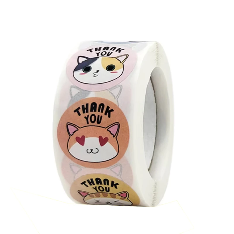 برچسب طرح تشکر مدل گربه