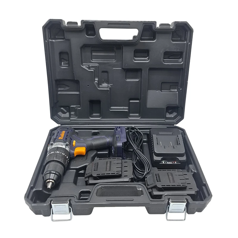 مجموعه 5 عددی دریل چکشی شارژی براشلس 13 میلی متری 20 ولت رابین مدل R8820E