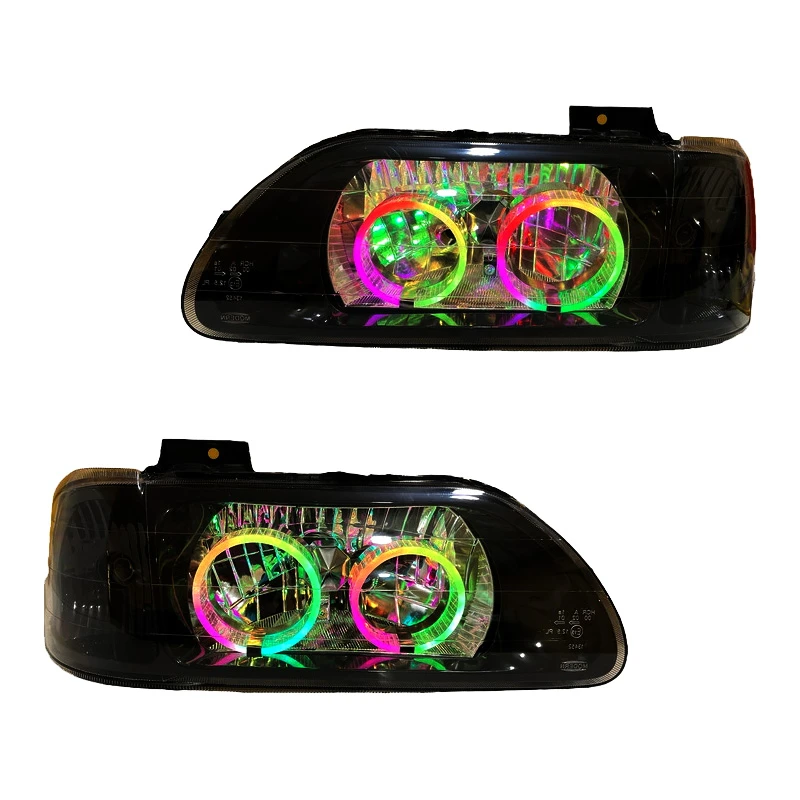 چراغ جلو خودرو گروه پژوهش صنعت مدرن مدل 3D-Ring-B فولکالر مناسب برای پراید بسته دو عددی