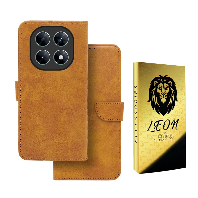 کیف کلاسوری لئون مدل Bors Oro مناسب برای گوشی موبایل شیائومی Redmi Note 15 4G