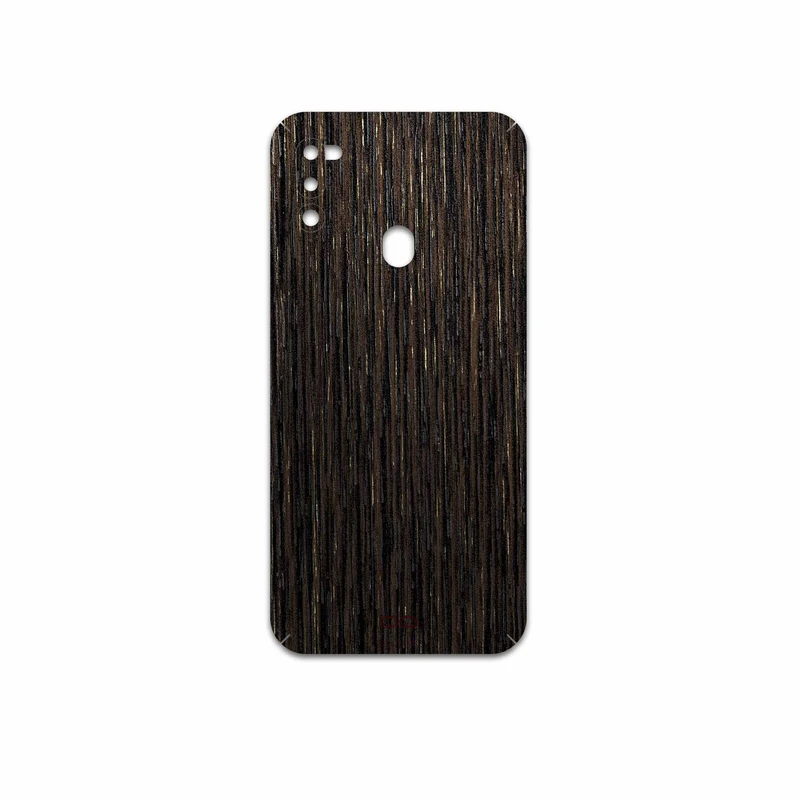 برچسب پوششی ماهوت مدل Dark-Gold-Stripes-Wood مناسب برای گوشی موبایل سامسونگ Galaxy M21 (2021) Edition