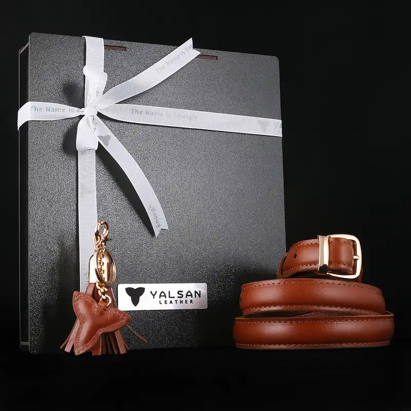 ست هدیه زنانه چرم یلسان مدل آتیس کد PRM-067-GP