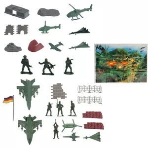 اسباب بازی جنگی مدل سرباز و پادگان کد 1 مجموعه 31 عددی