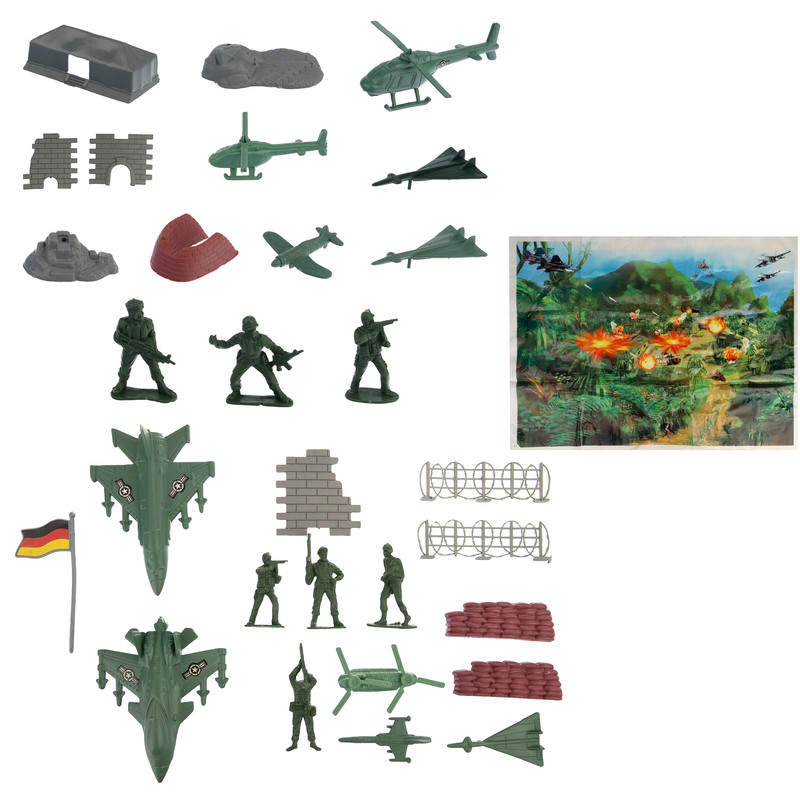 اسباب بازی جنگی مدل سرباز و پادگان کد 1 مجموعه 31 عددی