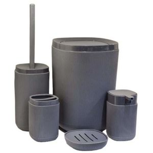 ست سرویس بهداشتی 5 پارچه کنتراست مدل شیاردار کد RM740