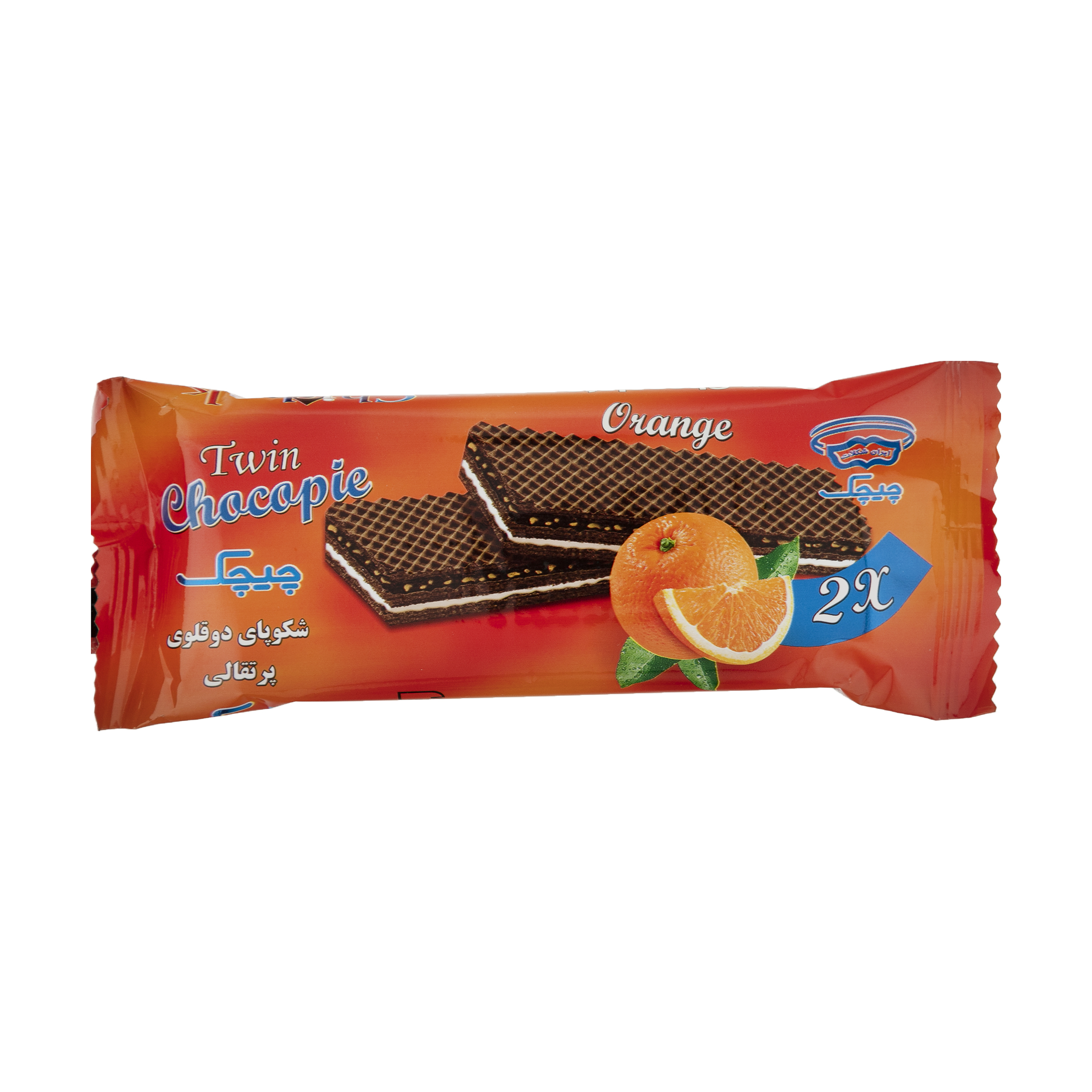 ویفر شکوپای پرتقالی چیچک - 45 گرم بسته 24 عددی 