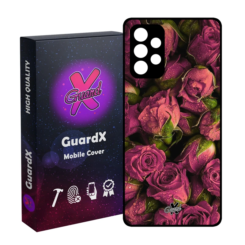 کاور گارد ایکس طرح Flower مدل Glass10006 مناسب برای گوشی موبایل سامسونگ Galaxy A52