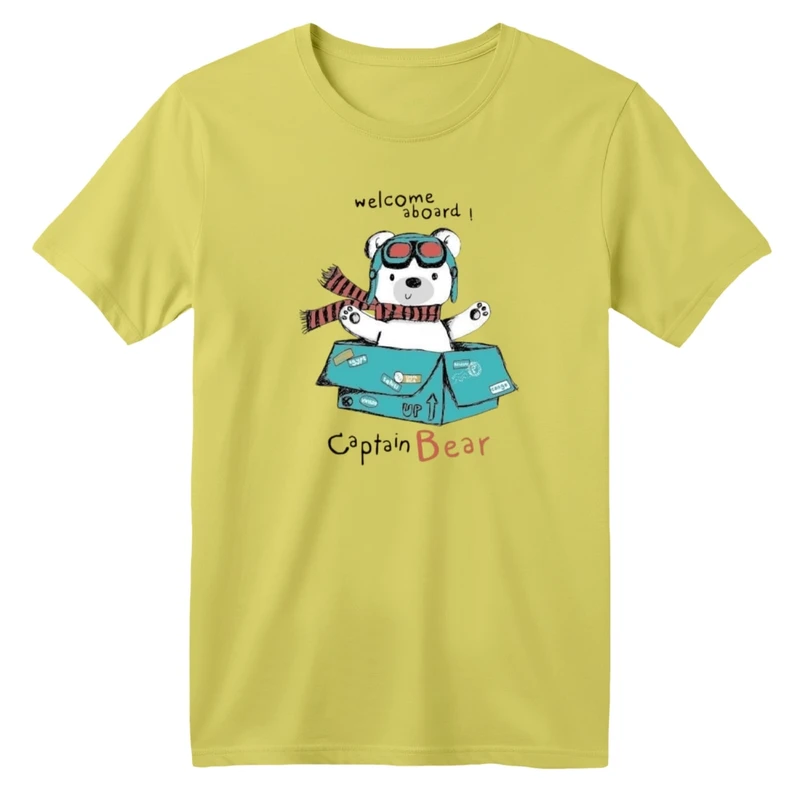 تی شرت آستین کوتاه بچگانه مدل خرس و جعبه