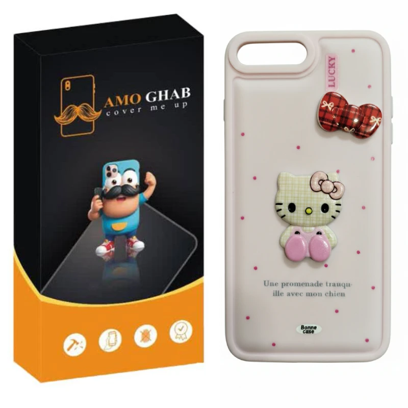 کاور عمو قاب مدل کیتی عروسکی مناسب برای گوشی موبایل اپل Iphone 7 Plus / 8 Plus
