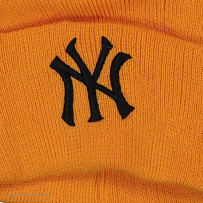 کلاه بافتنی مدل NY رنگ خردلی