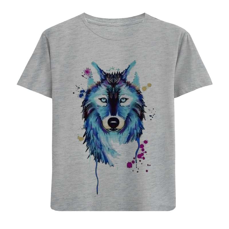 تی شرت آستین کوتاه بچگانه مدل گرگ F821