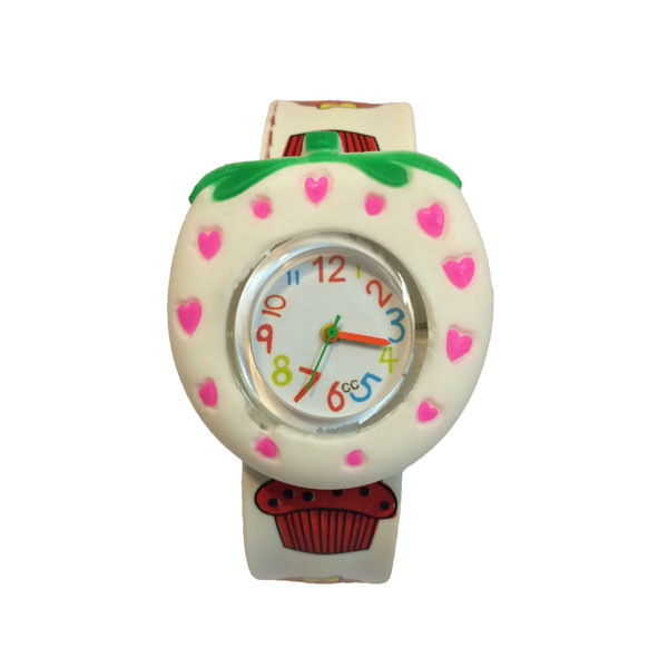 ساعت مچی عقربه ای بچگانه مدل توت فرنگی کد 1001 ساعت مچی عقربه ای بچگانه مدل توت فرنگی کد 1001