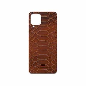 MAHOOT Brown-Snake-Leather Cover Sticker for Samsung Galaxy A22 4G