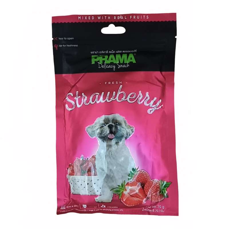 غذای تشویقی سگ پراما مدل Strawbery_70 وزن 70 گرم