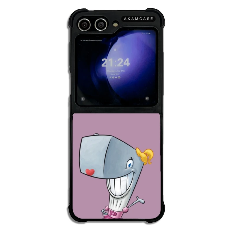کاور آکام مدل AMC-WSGZFLIP5-SPONGE BOB17 مناسب برای گوشی موبایل سامسونگ Galaxy Z Flip 5